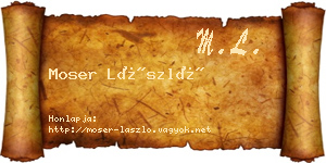 Moser László névjegykártya