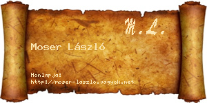 Moser László névjegykártya