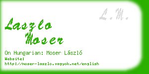 laszlo moser business card